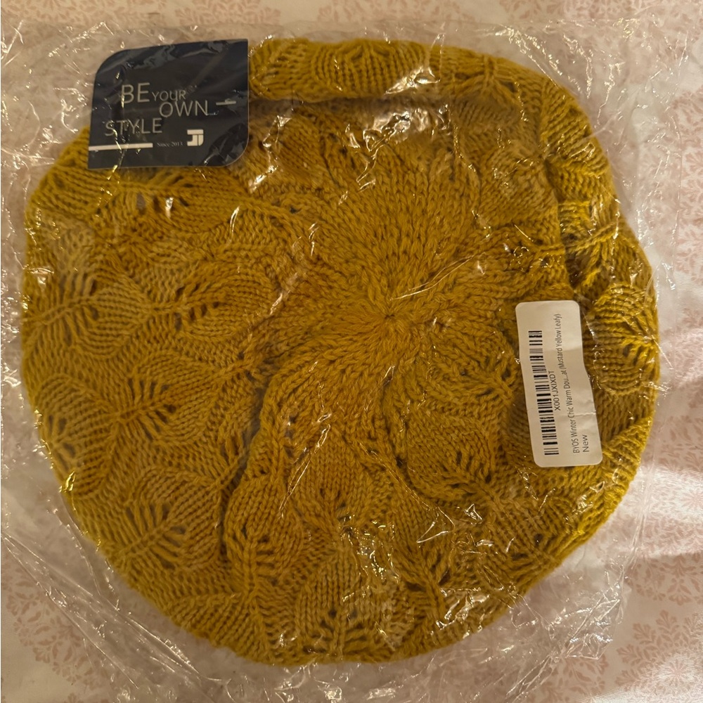 Yellow Knit Women's Hat